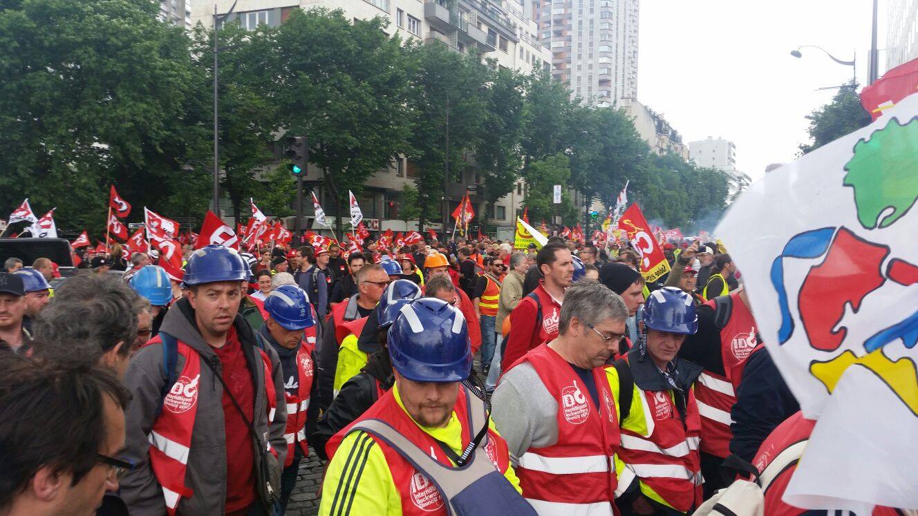 Partenza manifestazione nazionale contro la loi travail, Parigi